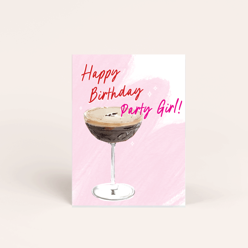 HAPPY BIRTHDAY PARTY GIRL - Note Card