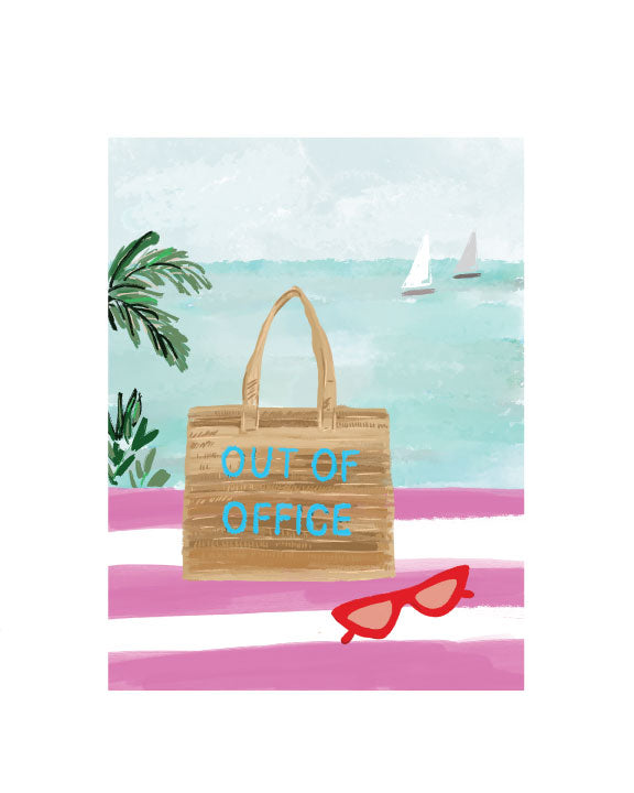 OUT OF OFFICE - Note Card