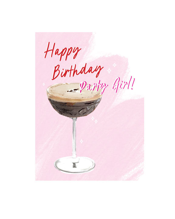 HAPPY BIRTHDAY PARTY GIRL - Note Card