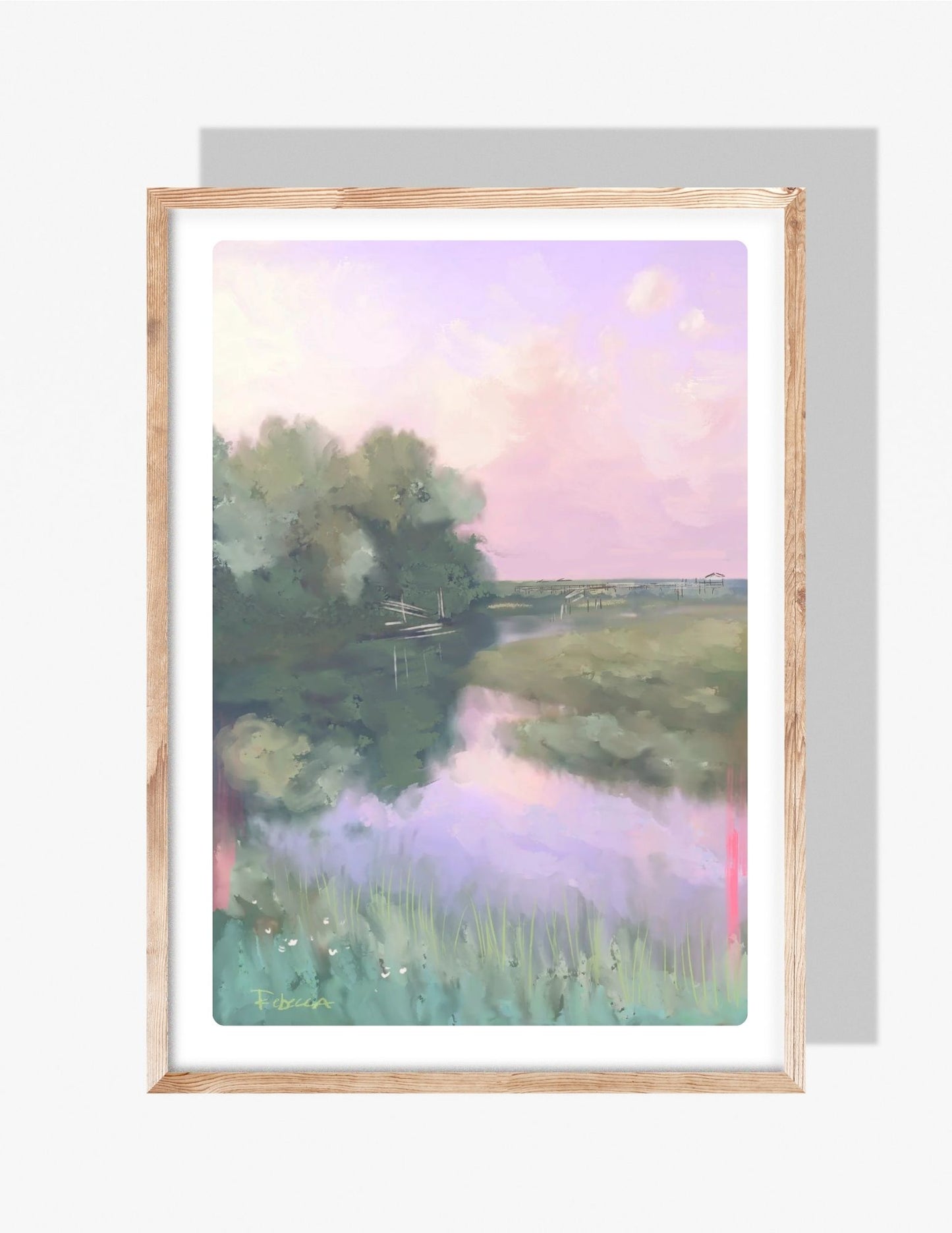 PASTEL MARSH WALK - Art Print
