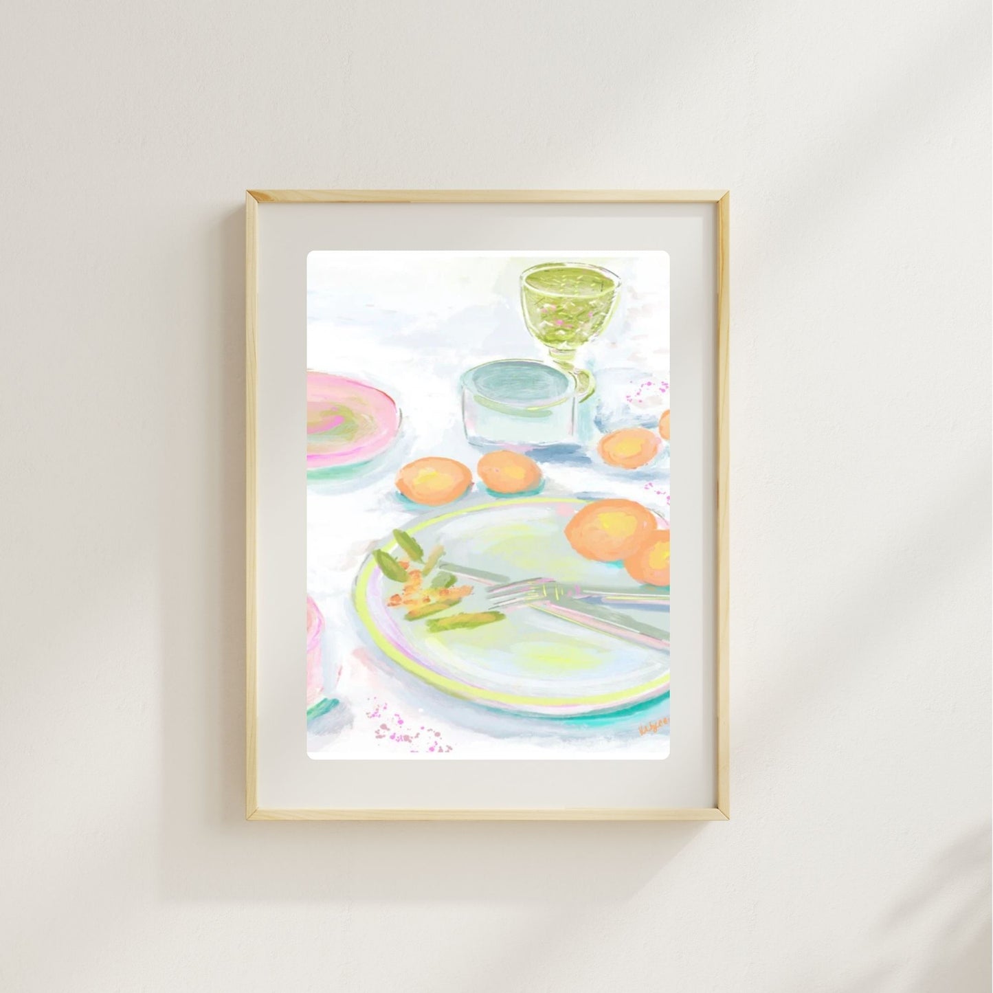 PEACHY DINNER - Art Print