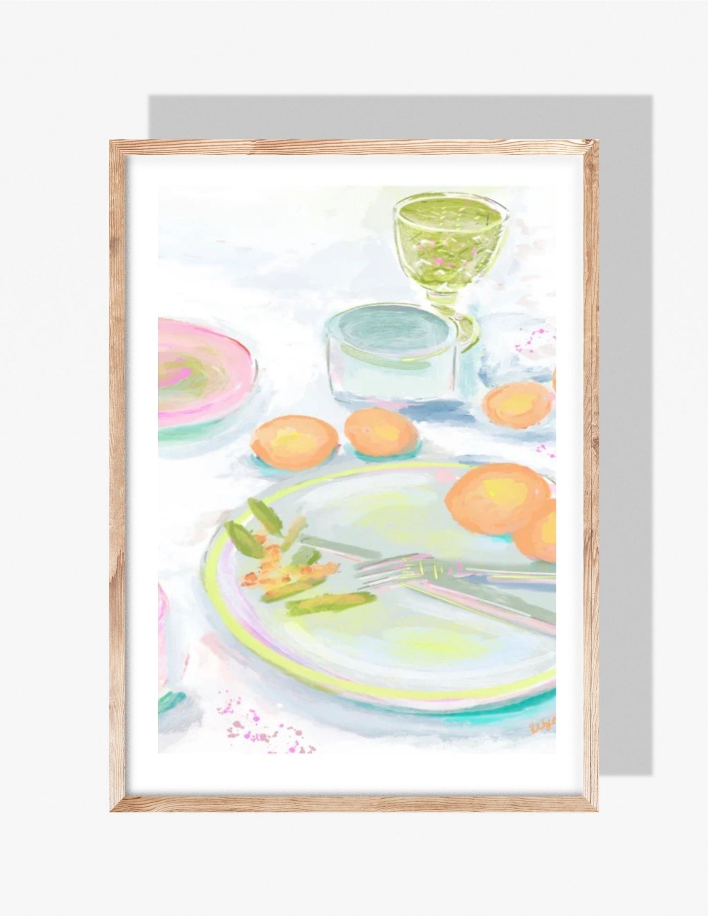 PEACHY DINNER - Art Print