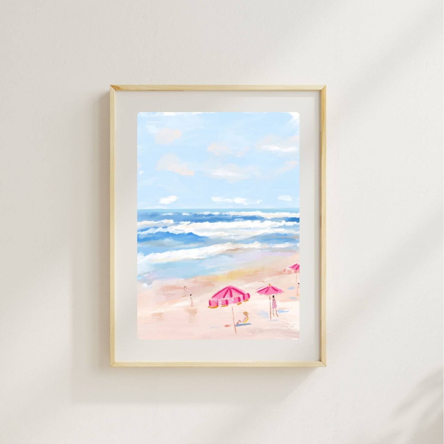 PINK BEACH DAY - Art Print