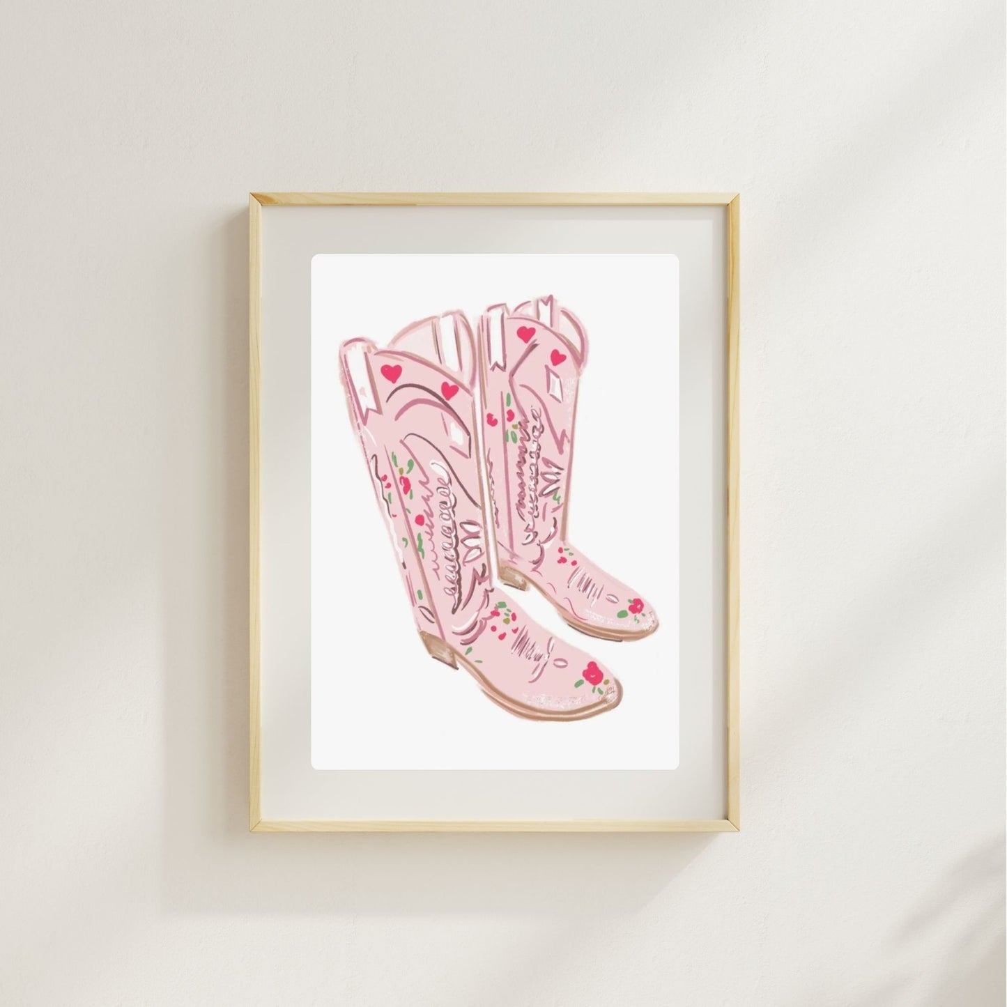 PINK BOOTS - Art Print
