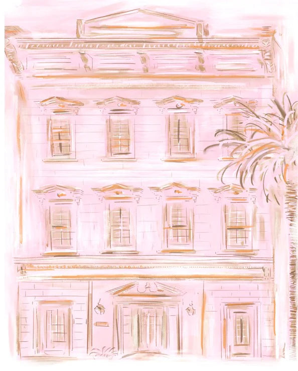 PINK IN CHARLESTON - CANVAS 30x40 PRINT