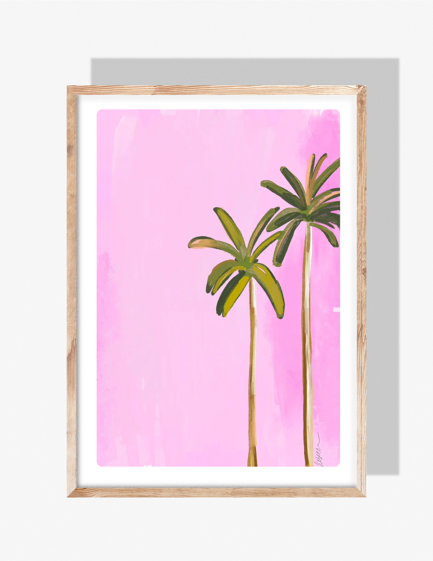 PINK PALMS - Art Print