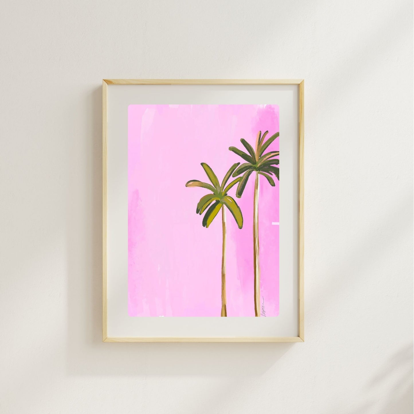 PINK PALMS - Art Print
