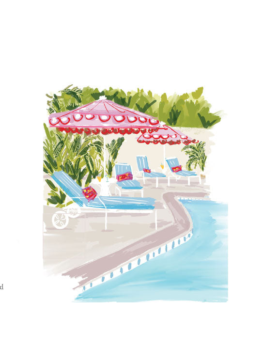POOLSIDE - Note Card