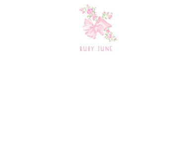 PRETTY BOWS - Custom Stationery