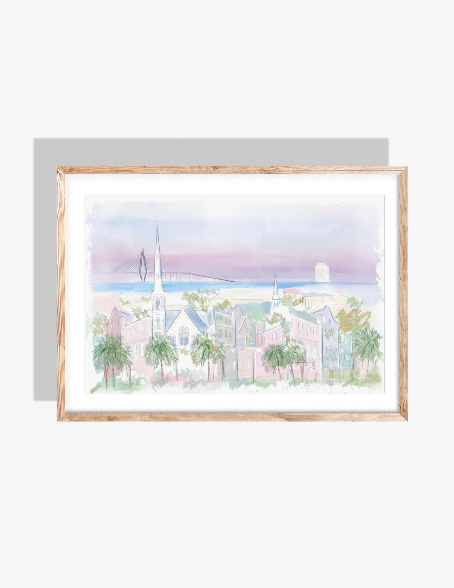 PURPLE CHARLESTON SKYLINE - Art Print