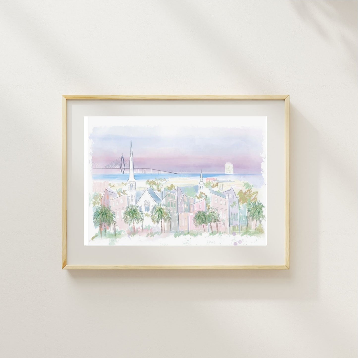 PURPLE CHARLESTON SKYLINE - Art Print