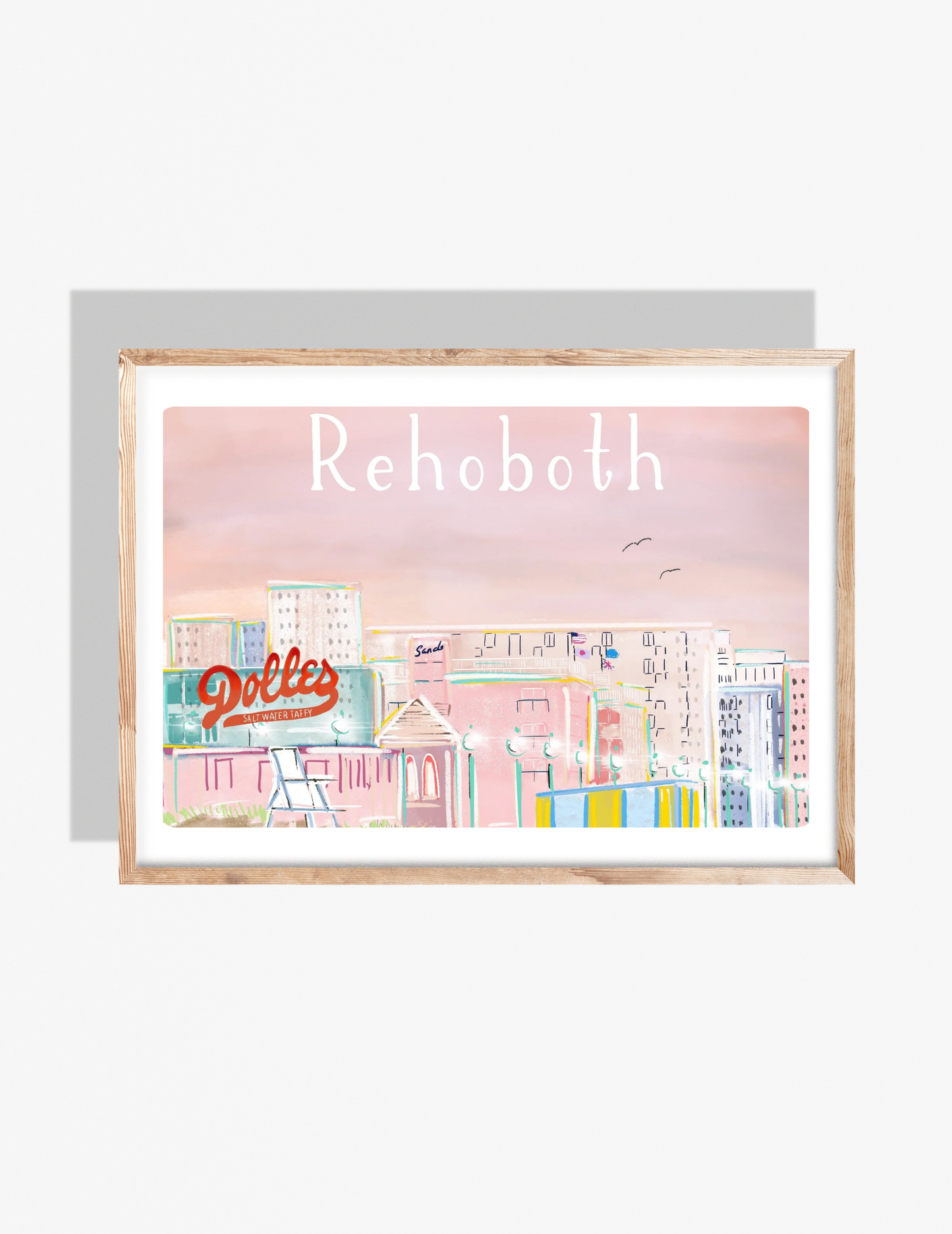 REHOBOTH BEACH BOARDWALK - Art Print
