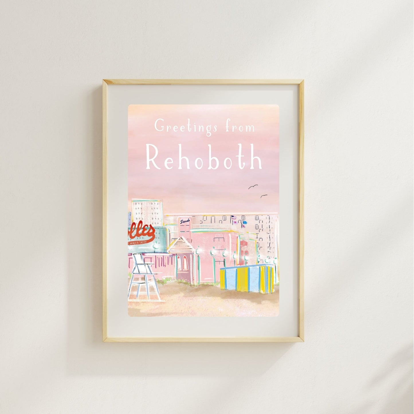 REHOBOTH BEACH BOARDWALK - Art Print
