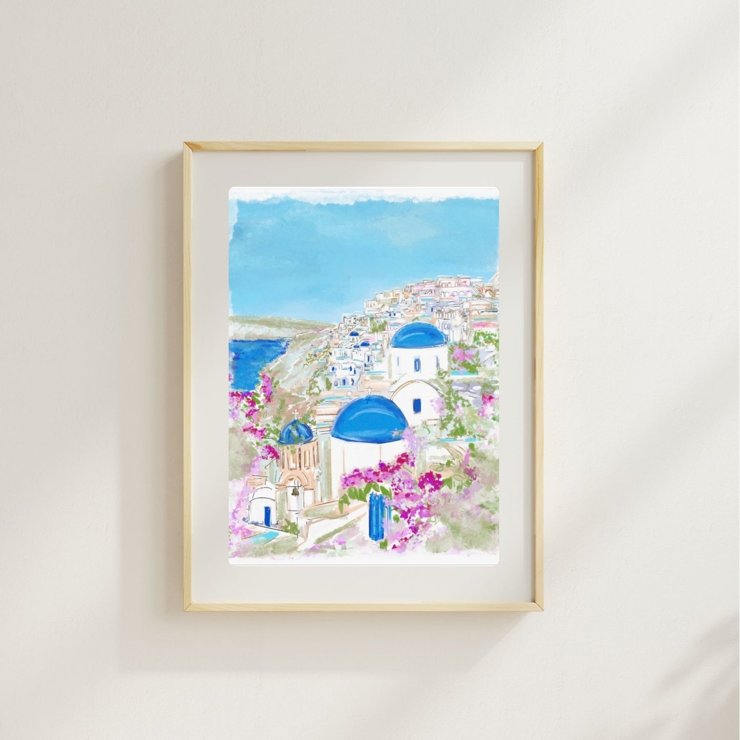 SANTORINI BLUES - Art Print