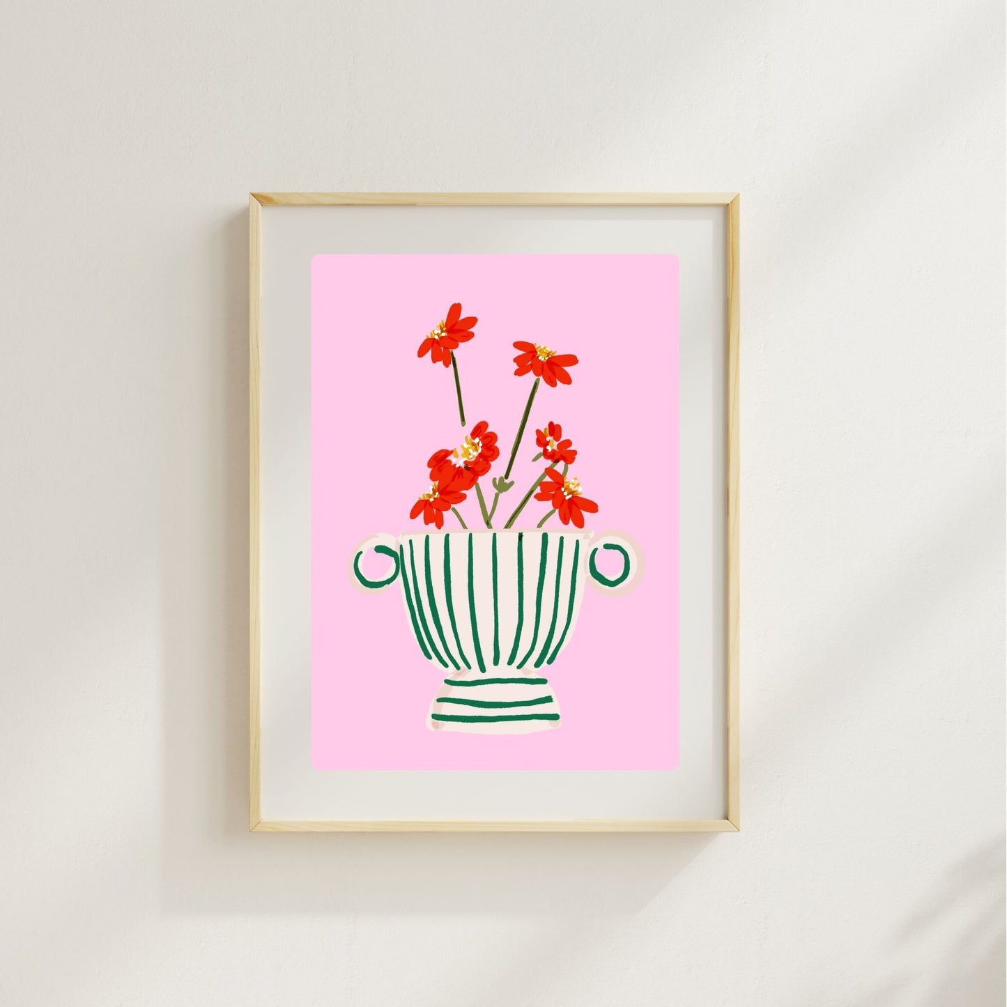 STRIPED VASE- Art Print