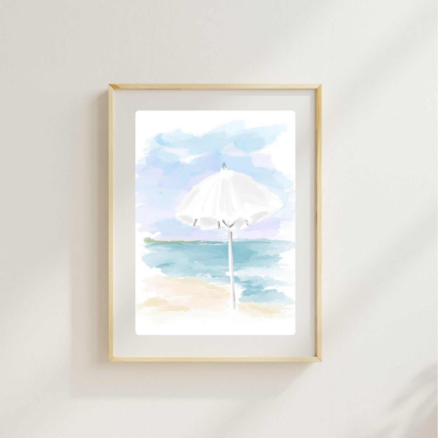 WHITE UMBRELLA - Art Print