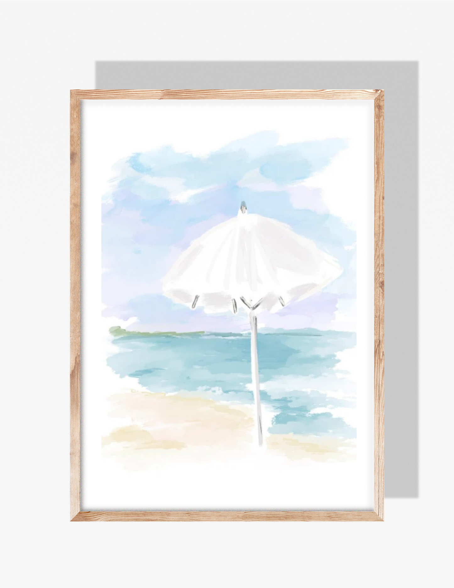 WHITE UMBRELLA - Art Print