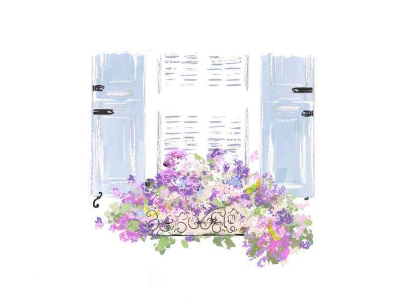 WINDOW IN THE SPRING - Art Print