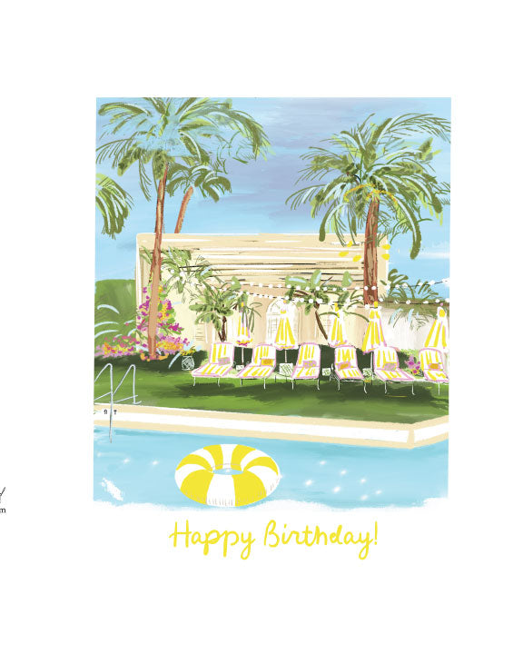 YELLOW BIRTHDAY - Note Card