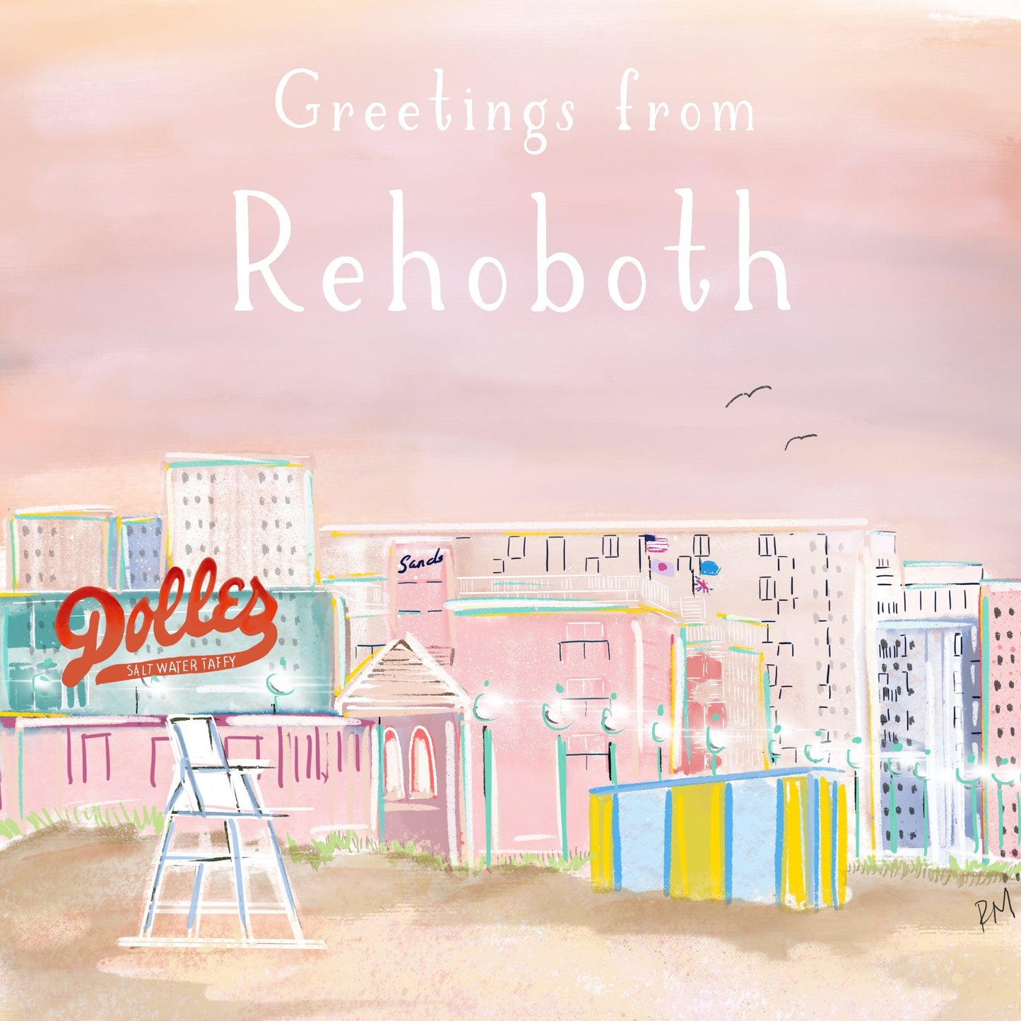REHOBOTH BEACH BOARDWALK - Art Print