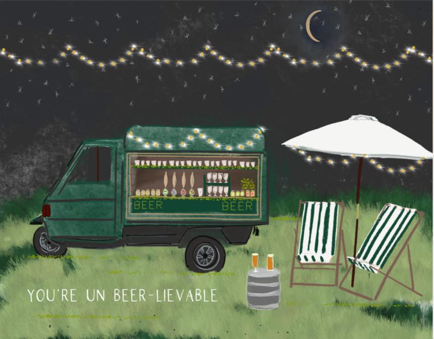 YOU'RE UN-BEER-LIEVABLE - Note Card