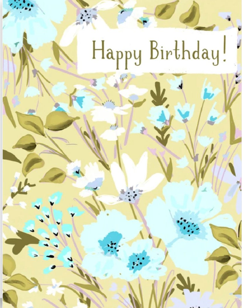 HAPPY BIRTHDAY FLORALS - Note Card