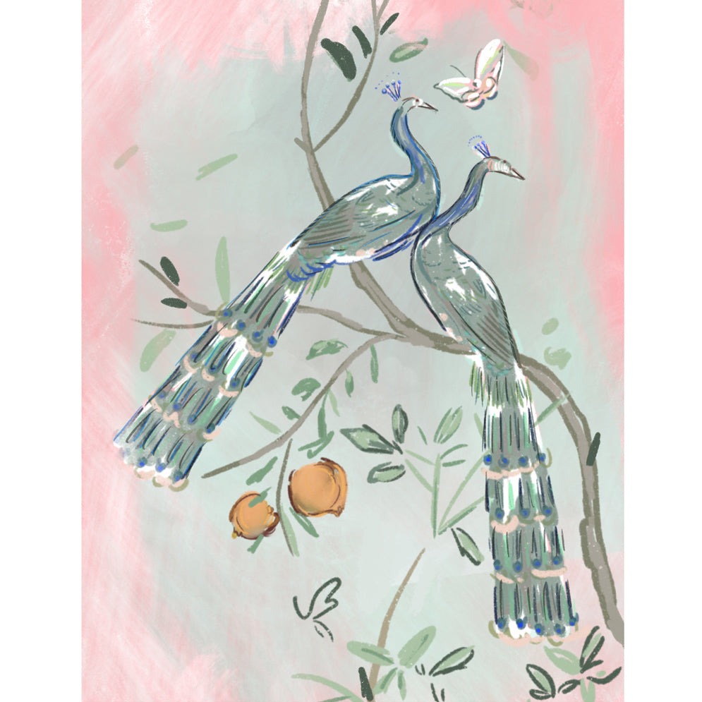 PEACOCKS - Art Print
