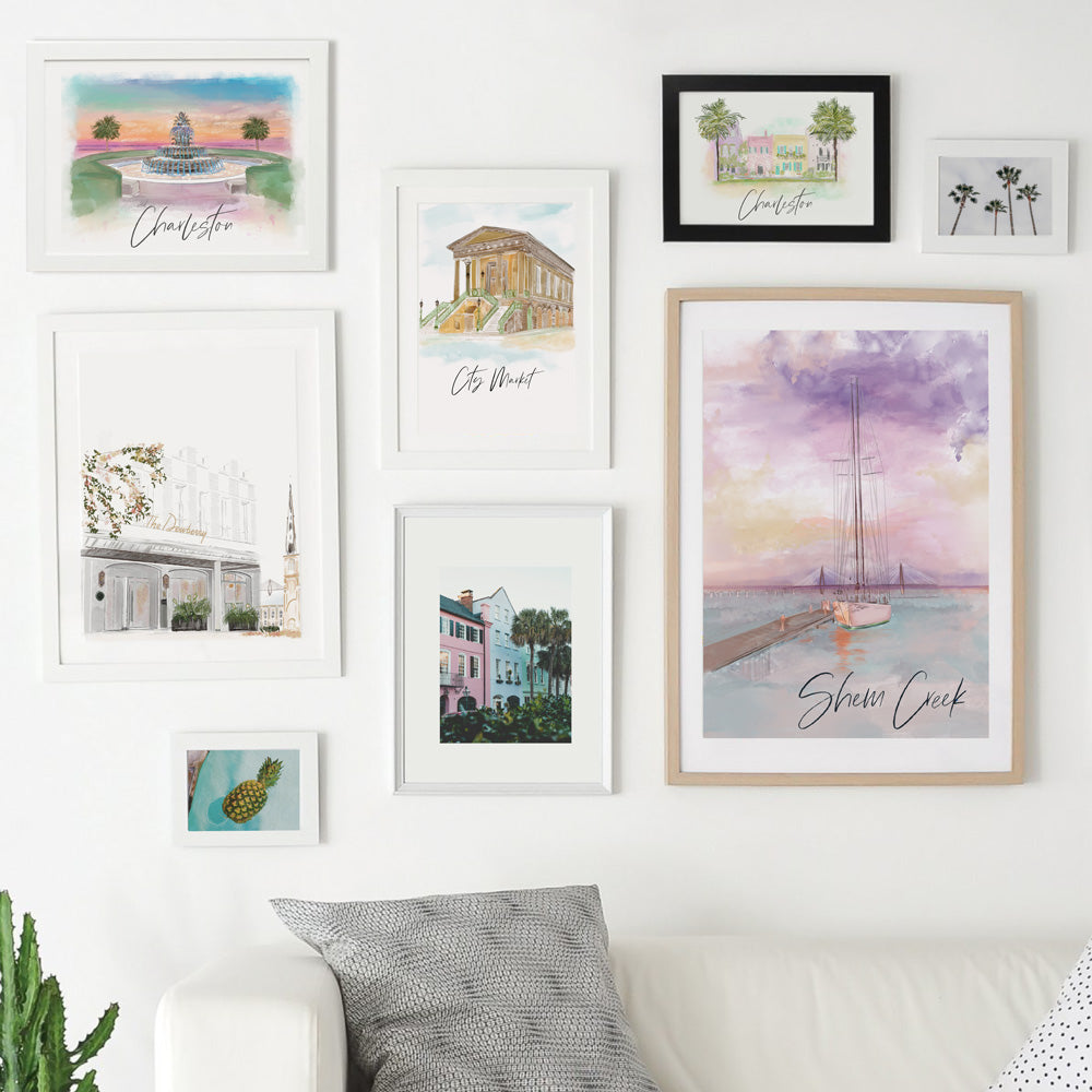 PURPLE CHARLESTON SKYLINE - Art Print