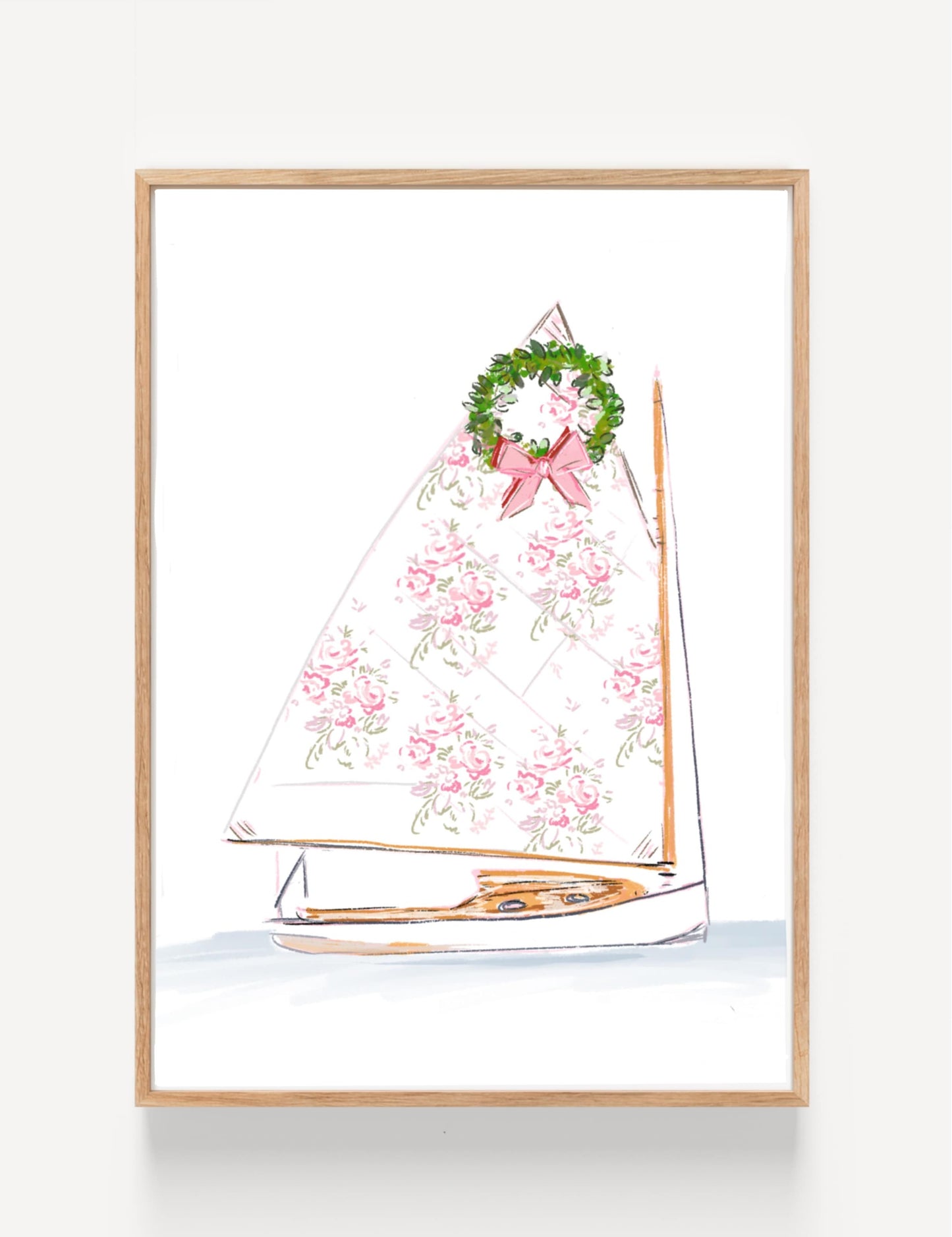 HOLIDAY SAILBOAT - Art Print