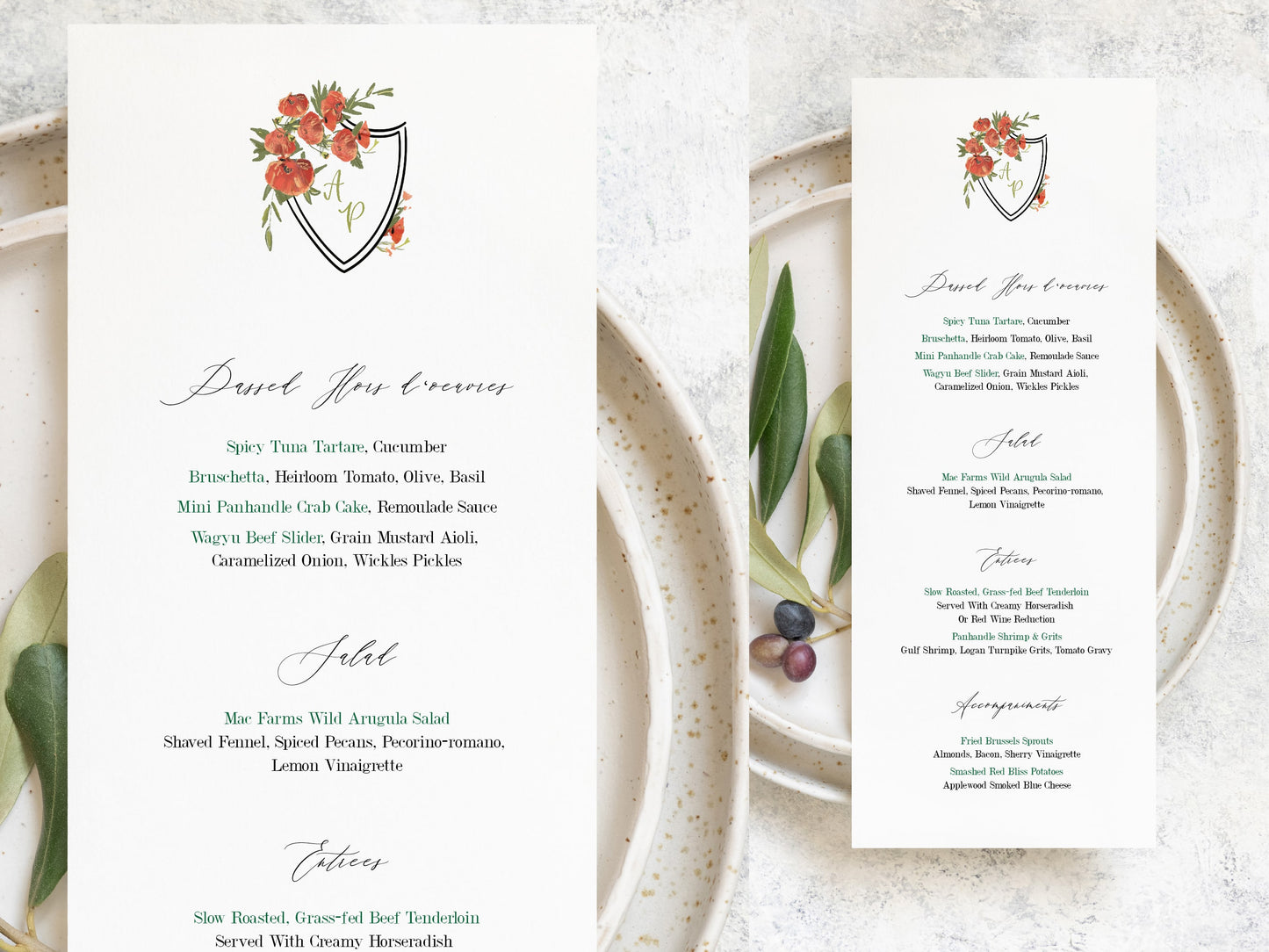 RECEPTION DINNER MENU - Wedding Sign