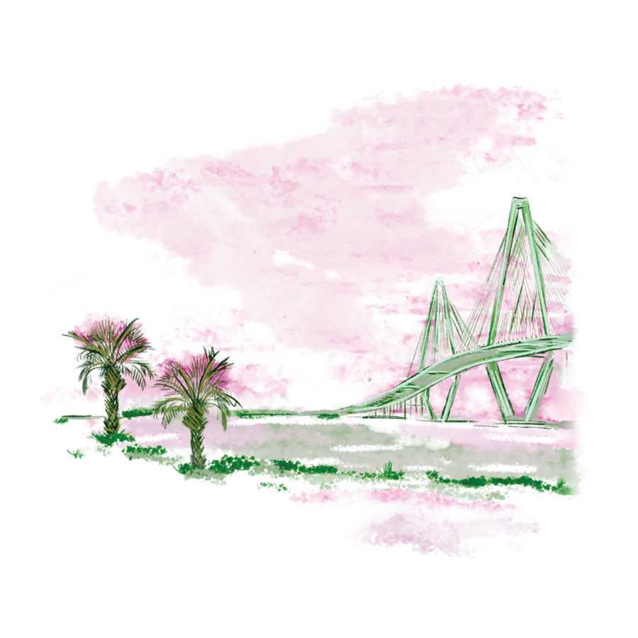 RAVENEL PINK & GREEN - Art Print