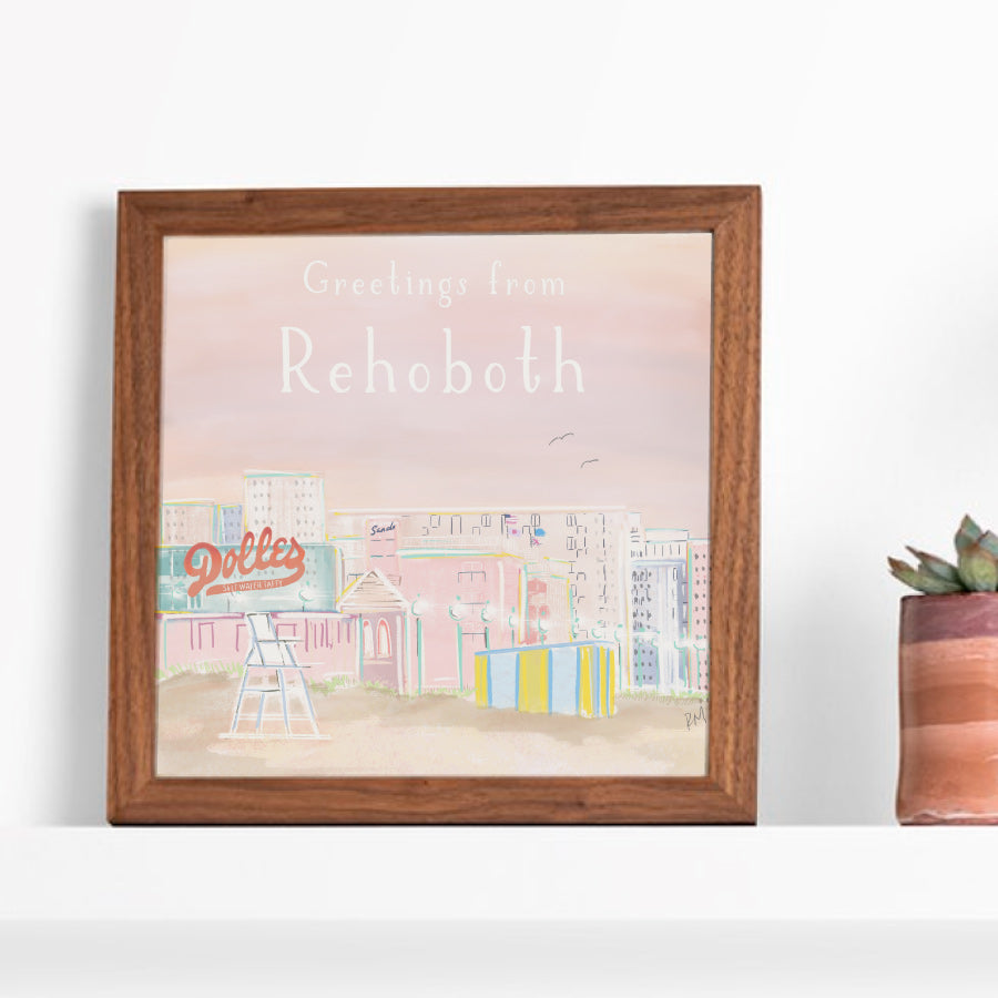 REHOBOTH BEACH BOARDWALK - Art Print