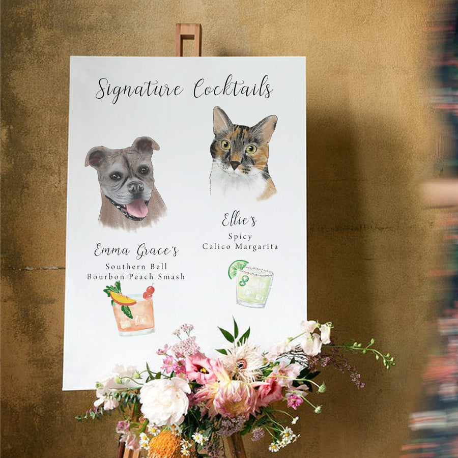 PET SIGNATURE COCKTAIL SIGN - Wedding Sign
