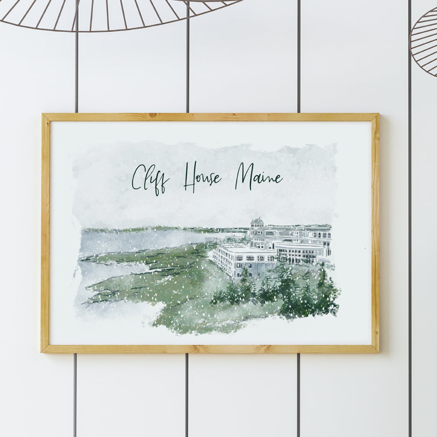 CLIFF HOUSE, MAINE - Art Print