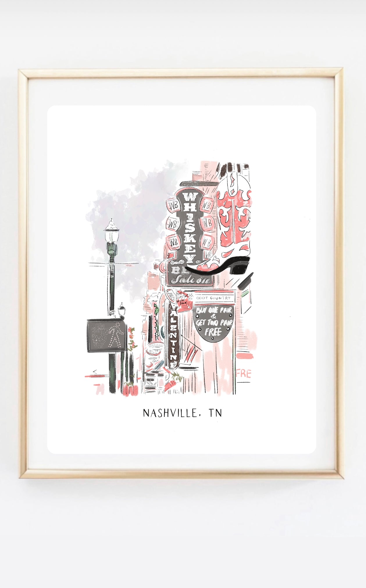 NASHVILLE- Art Print