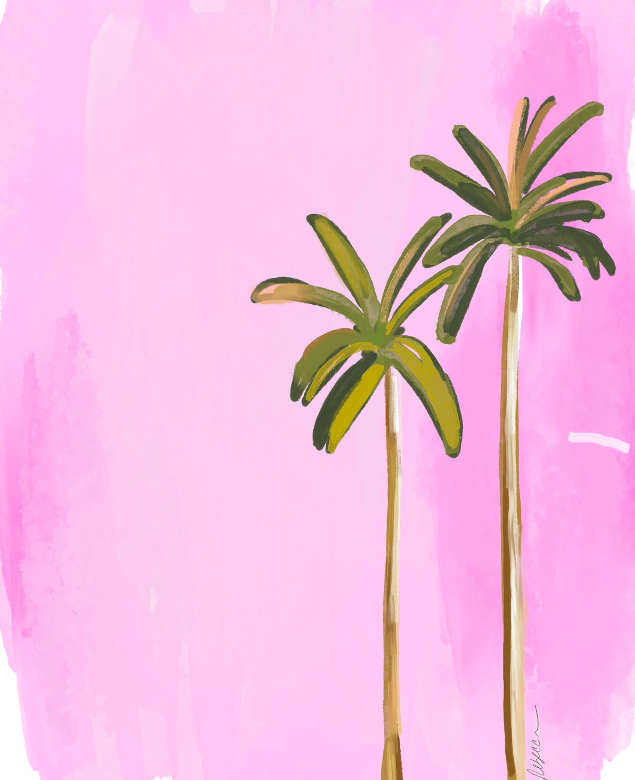 PINK PALMS - Art Print