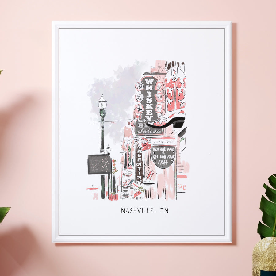NASHVILLE- Art Print
