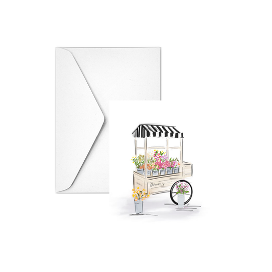 FLOWER CART - Note Card