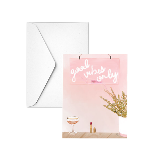 GOOD VIBES ONLY - Note Card