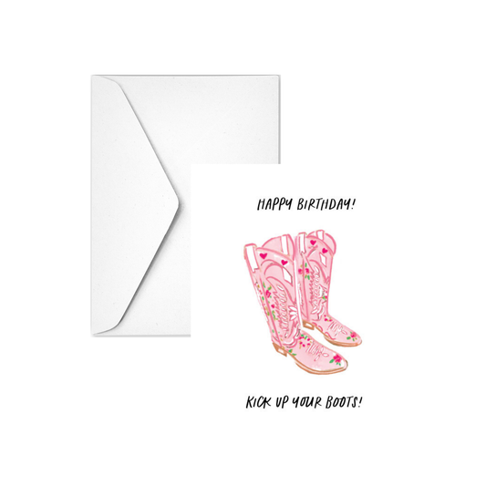 KICK UP YOUR BOOTS - Note Card
