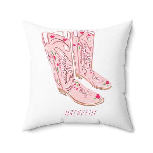 PINK COWBOY BOOTS NASHVILLE - Pillow