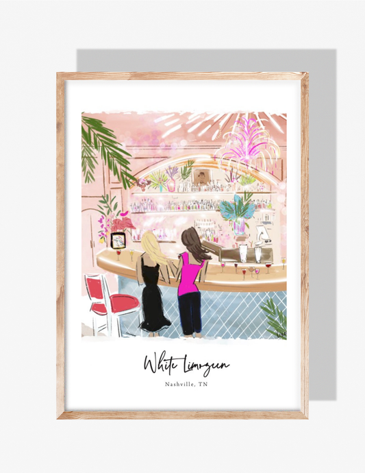 WHITE LIMOZEEN - Art Print