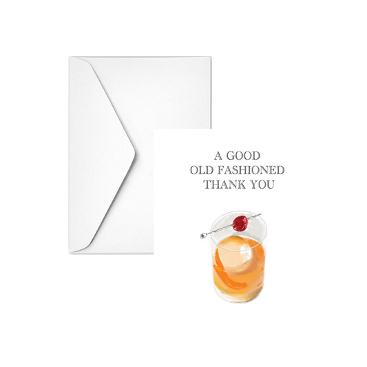 OLD FASHIONED THANK YOU - Note Card