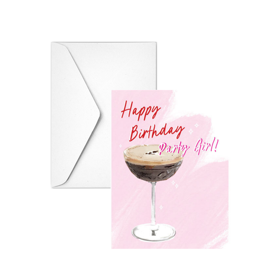 HAPPY BIRTHDAY PARTY GIRL - Note Card