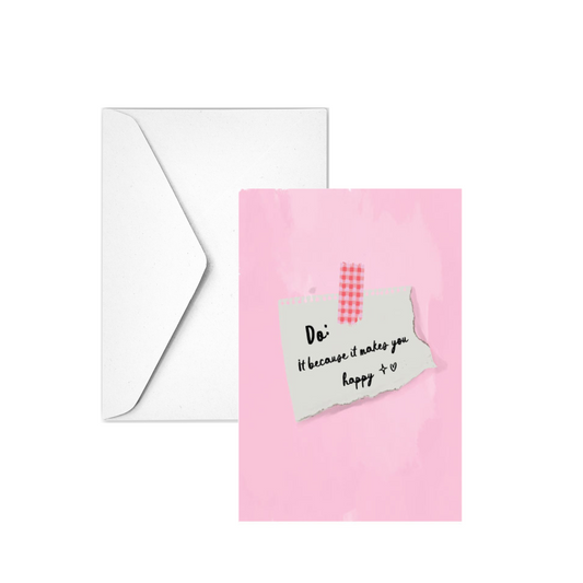 BE HAPPY - Note Card