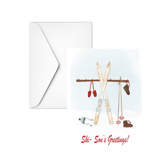 SKI-SONS GREETINGS - Note Card