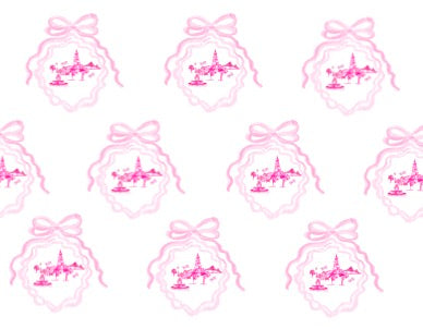PINK BOWS - Custom Stationery