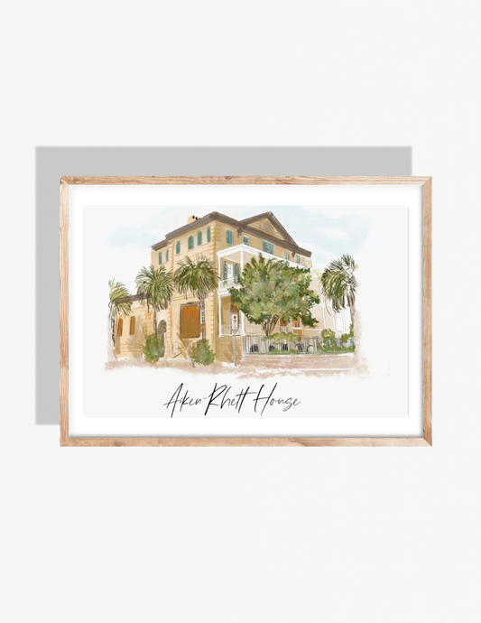 AIKEN RHETT HOUSE -Art Print