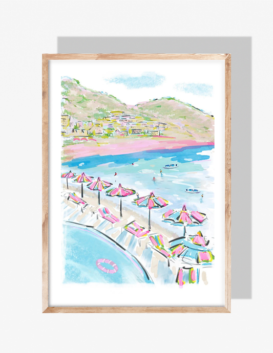 AMALFI UMBRELLAS - Art Print