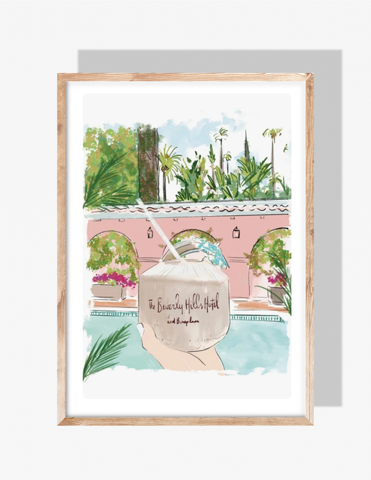 BEVERLY HILLS COCONUT - Art Print
